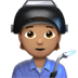 🧑🏽‍🏭 factory worker: medium skin tone display on Apple